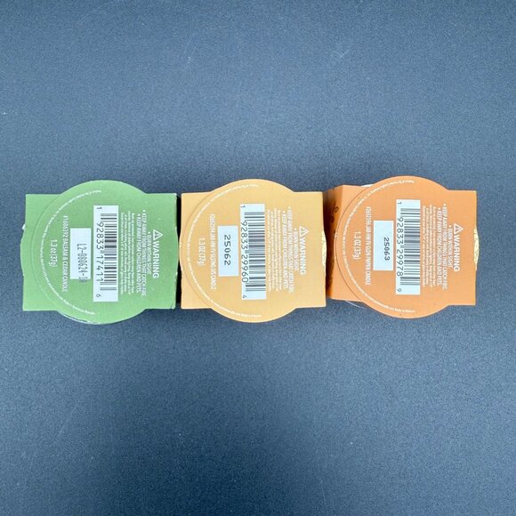 Yankee Mini Candle Set Of 3: Balsam & Cedar Glistening Leaves Golden Pumpkin - Picture 3 of 3